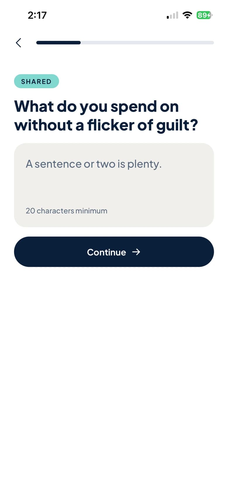 Prevow chapter question marked Shared: What do you spend on without a flicker of guilt?